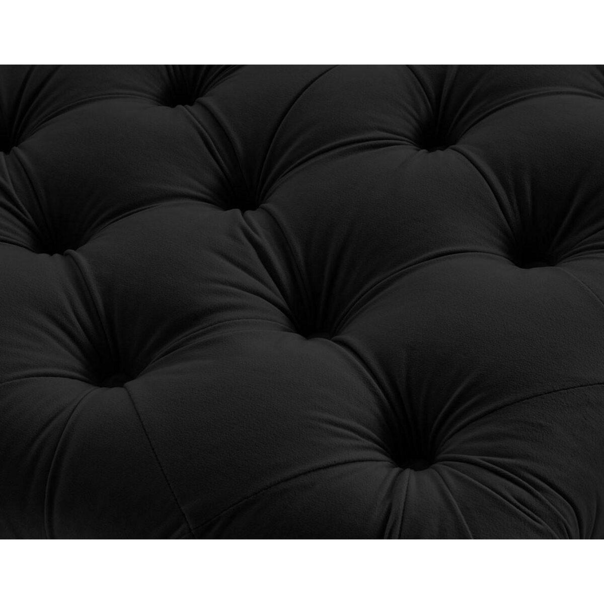 LISA DESIGN Walter - pouf chesterfield en velours - pieds bois