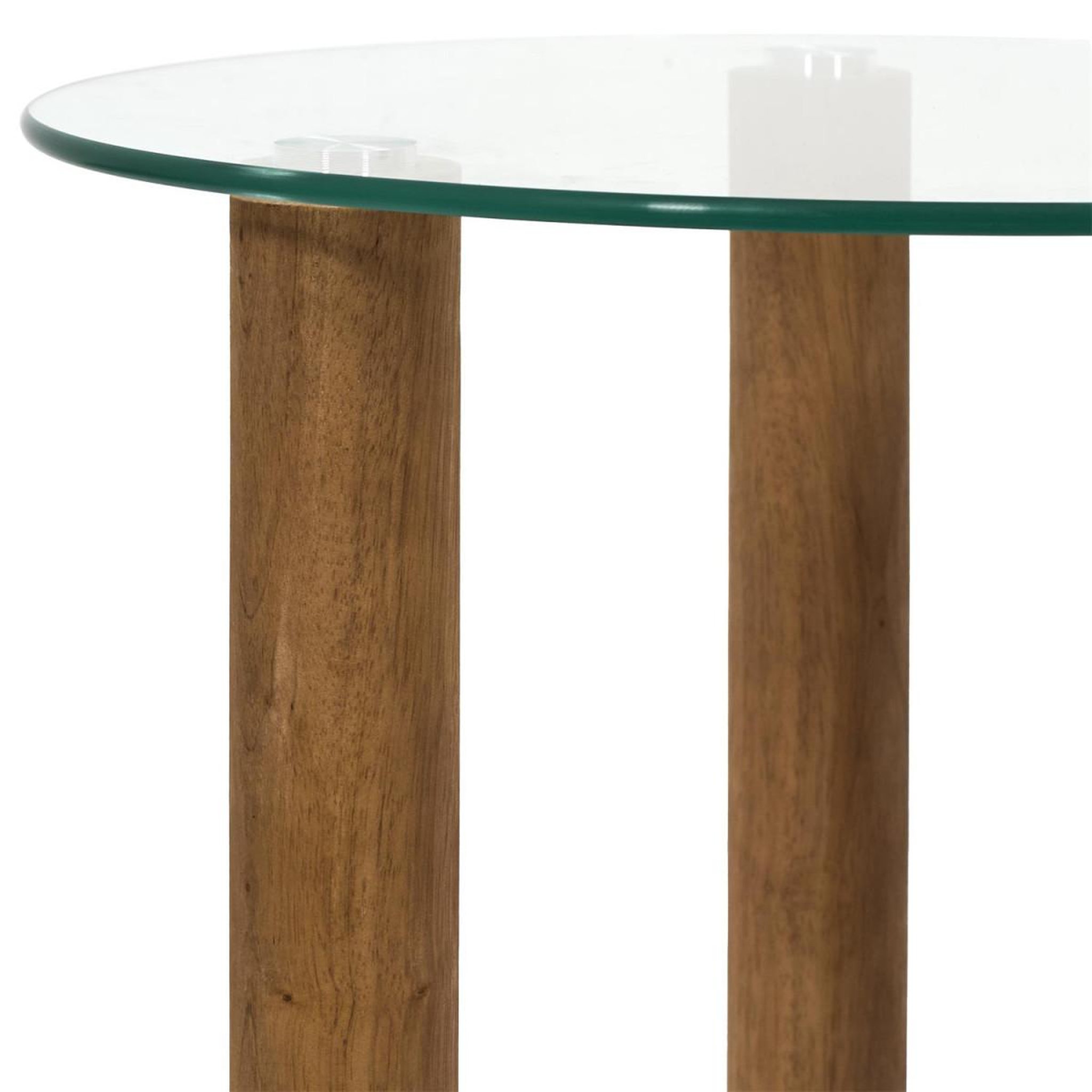 Voir la diapositive 4 : The Home Deco Factory Lot de 2 tables gigognes en verre  clara  50cm transparent