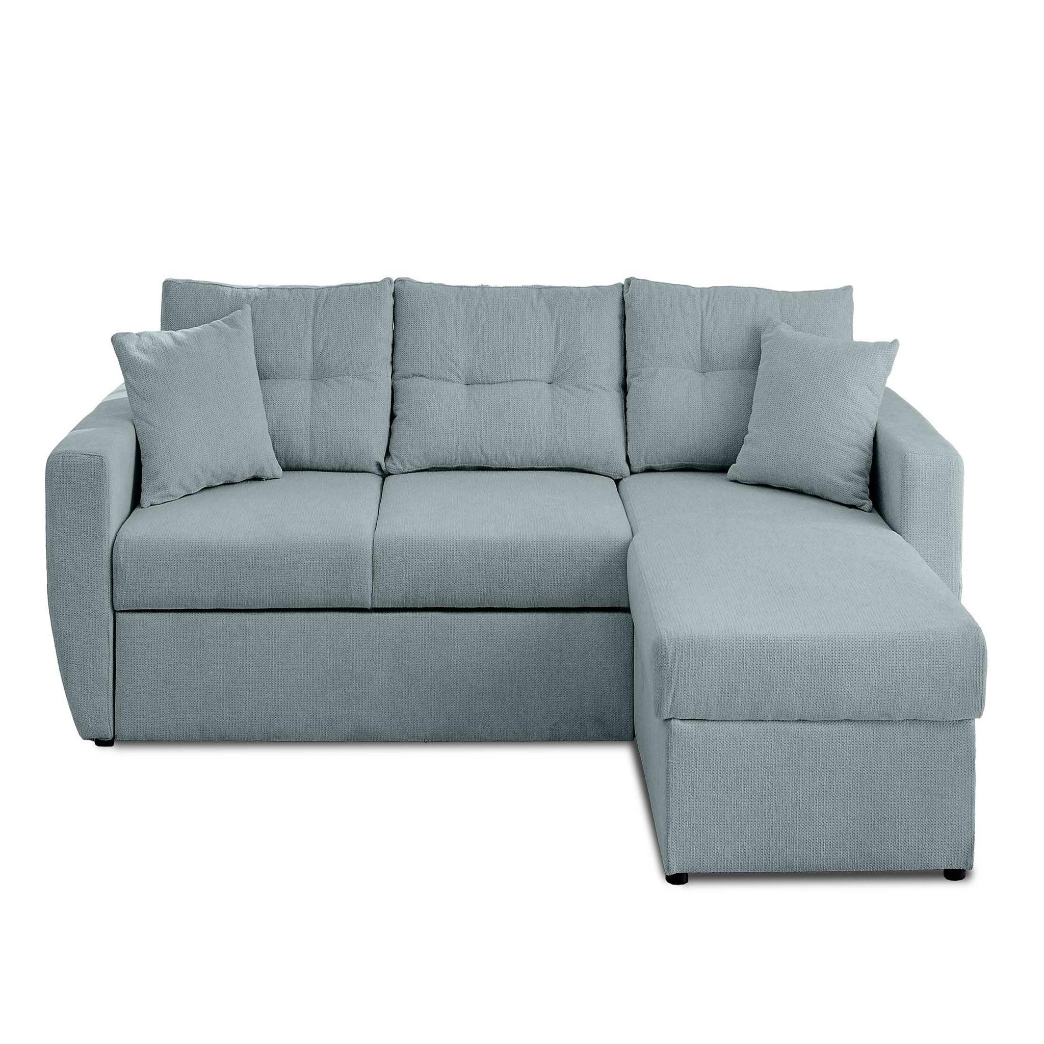 Voir la diapositive 1 : BEST MOBILIER Astoria - canapé d'angle réversible 4 places - convertible avec coffre - en tissu texturé