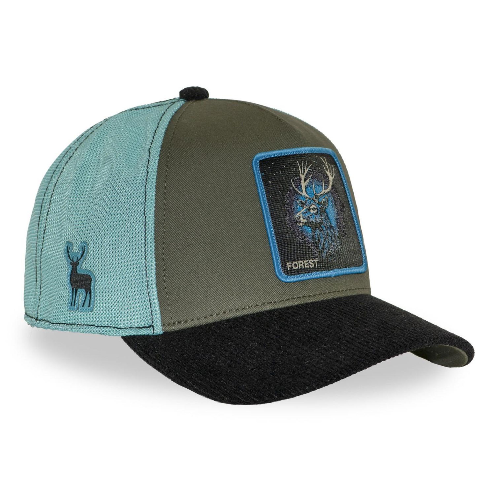 Voir la diapositive 4 : CAPSLAB Casquette trucker  premium avec filet  forest