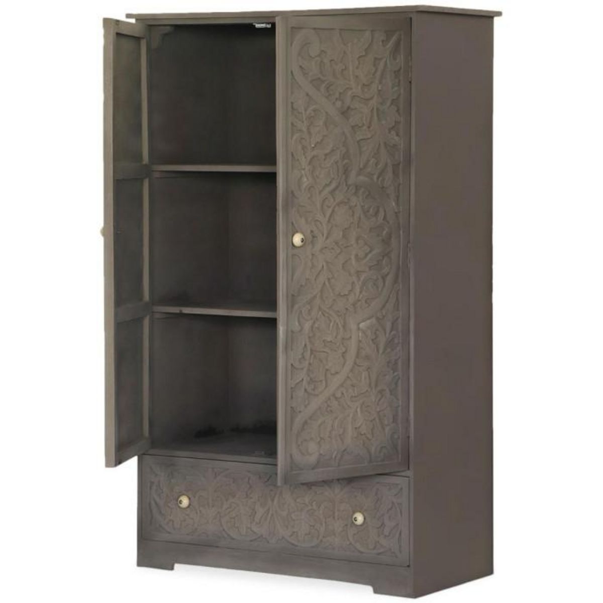 Paris Prix Armoire 2 Portes & 1 Tiroir  Ayan  183cm Marron