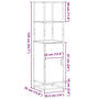 Voir la diapositive 6 : VIDAXL Buffet haut chene sonoma 35,5x35x139 cm bois d'ingenierie metal