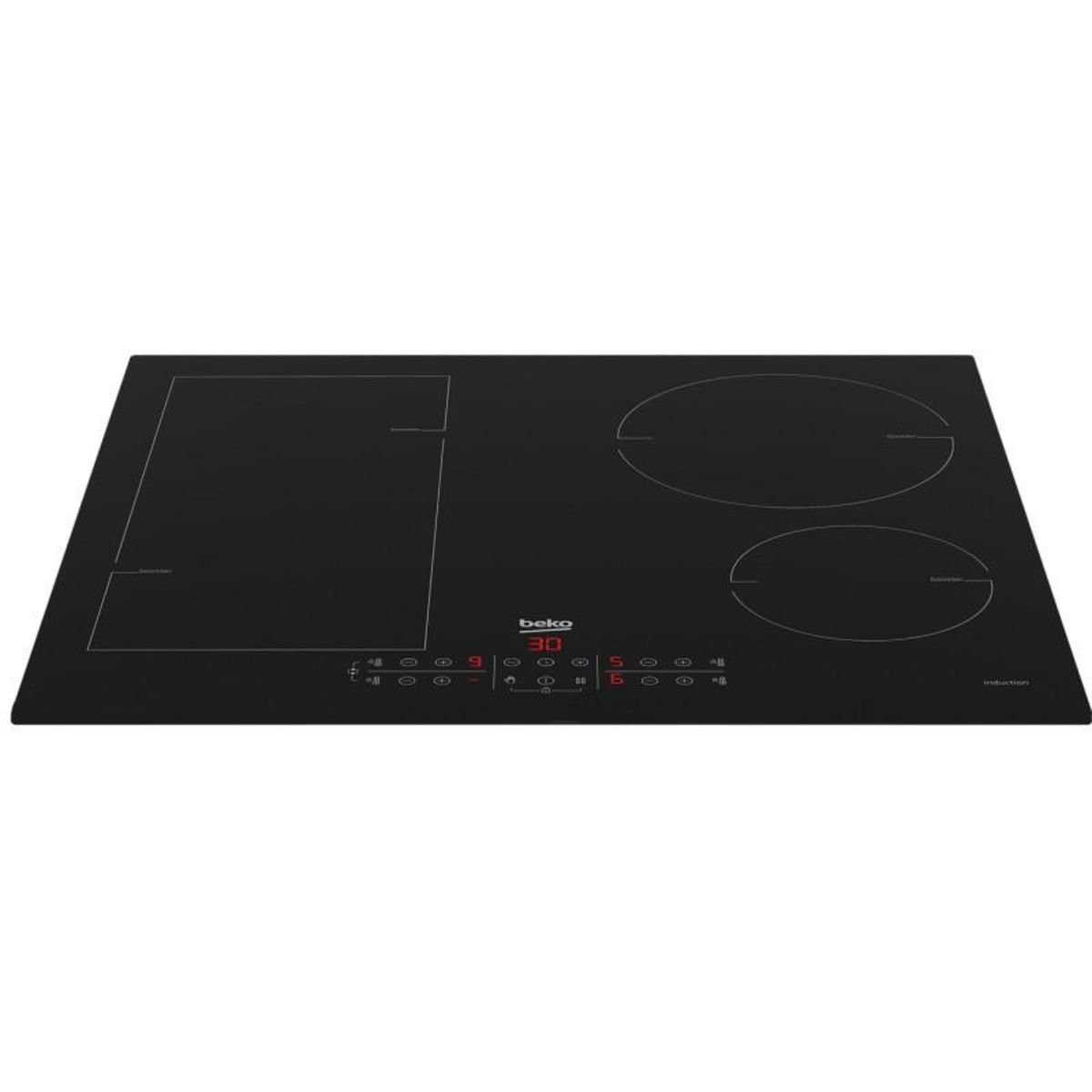 Beko Table de cuisson à induction 4 feux 60cm 7200kw noir - HII64203FMT