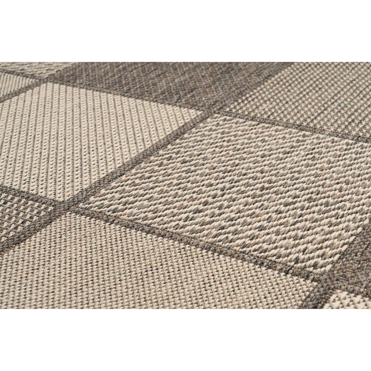 Paris Prix Tapis Géométrique à Poils Plats  Splash  Crème