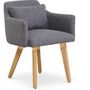 Voir la diapositive 2 : Paris Prix Lot de 2 Fauteuils Scandinave  Alan  70cm Gris Clair