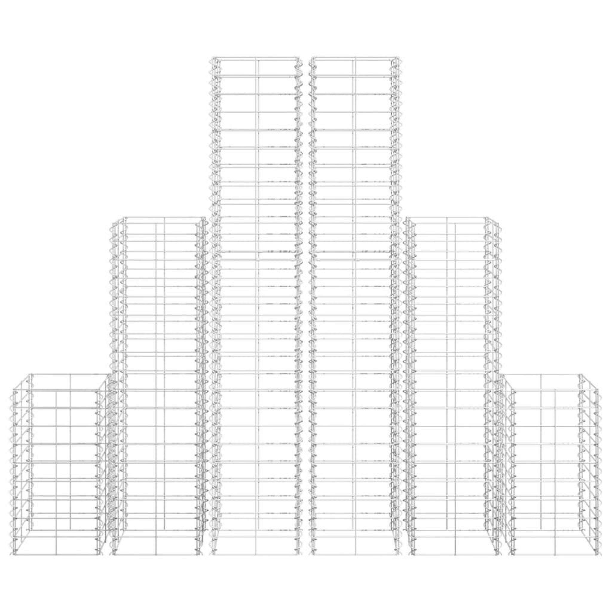 Voir la diapositive 4 : VIDAXL 6 gabions en fil galvanise
