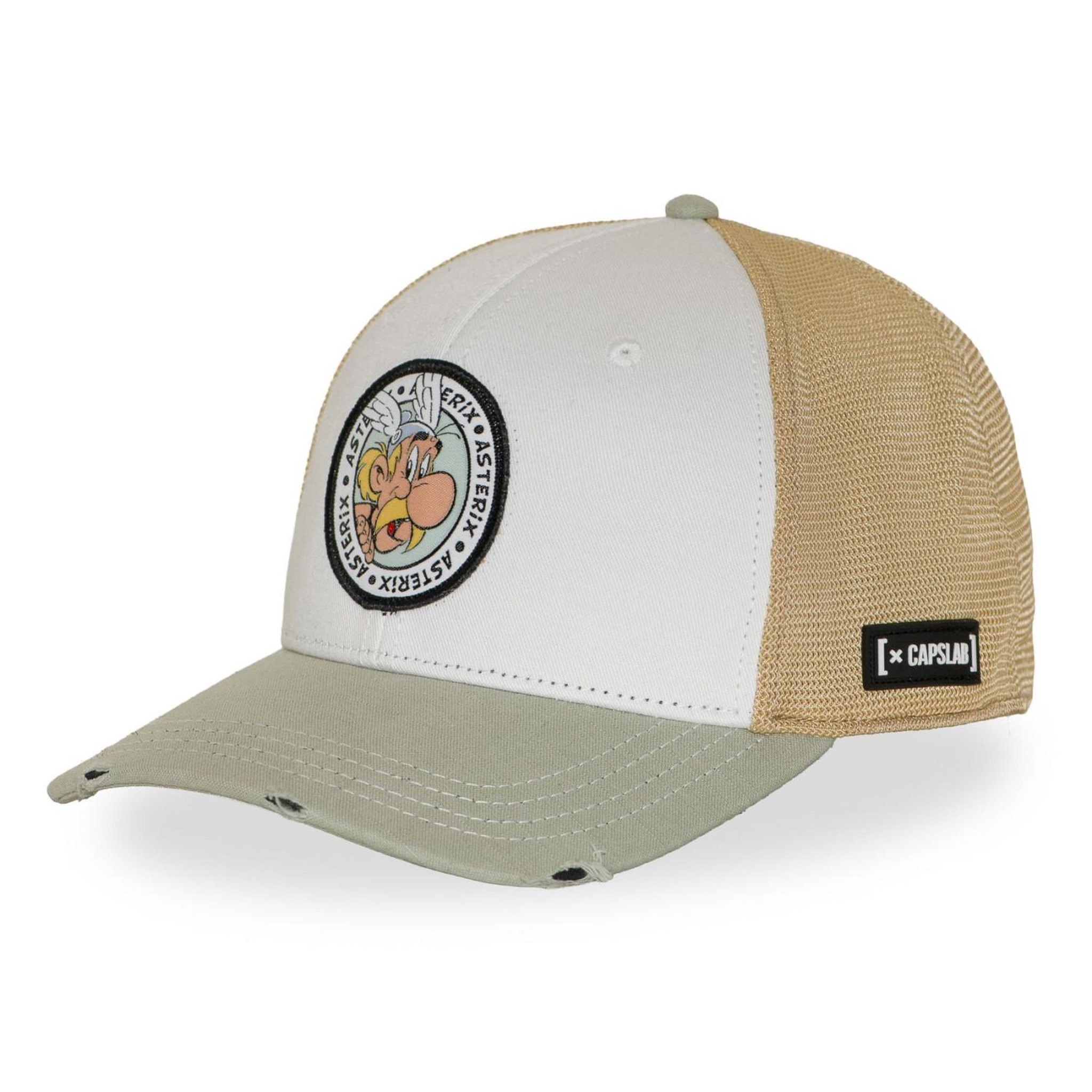 Voir la diapositive 1 : CAPSLAB Casquette semi-curved premium avec filet et patch astérix