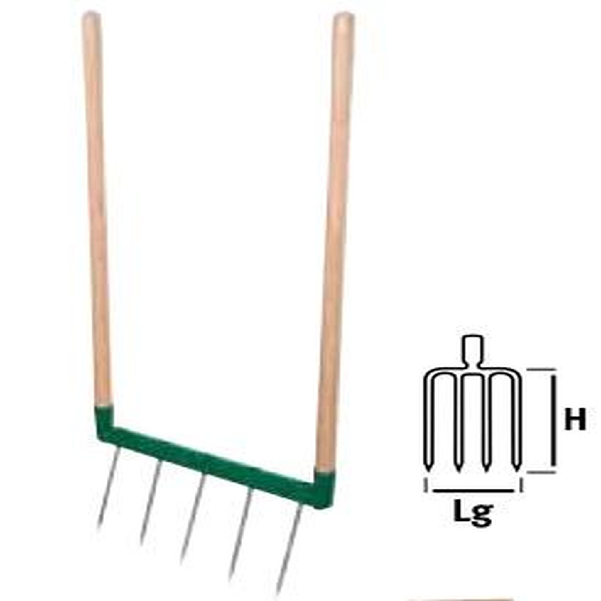Leborgne Biogrif NaturOvert 5 dents interchangeables - manches bois certifié PEFC 100%