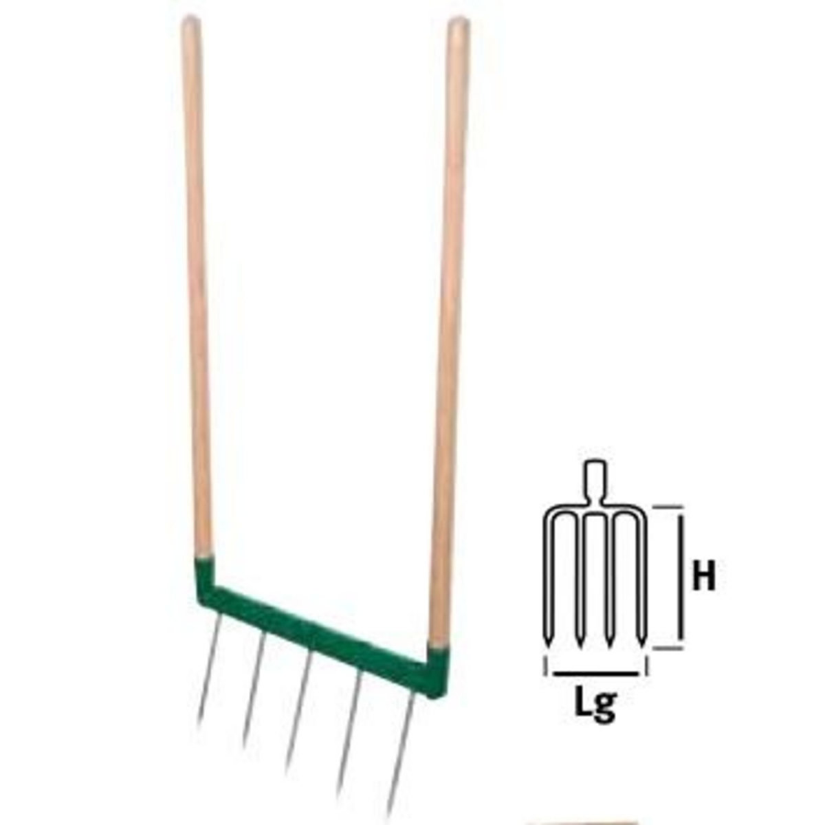 Leborgne Biogrif NaturOvert 5 dents interchangeables - manches bois certifié PEFC 100%