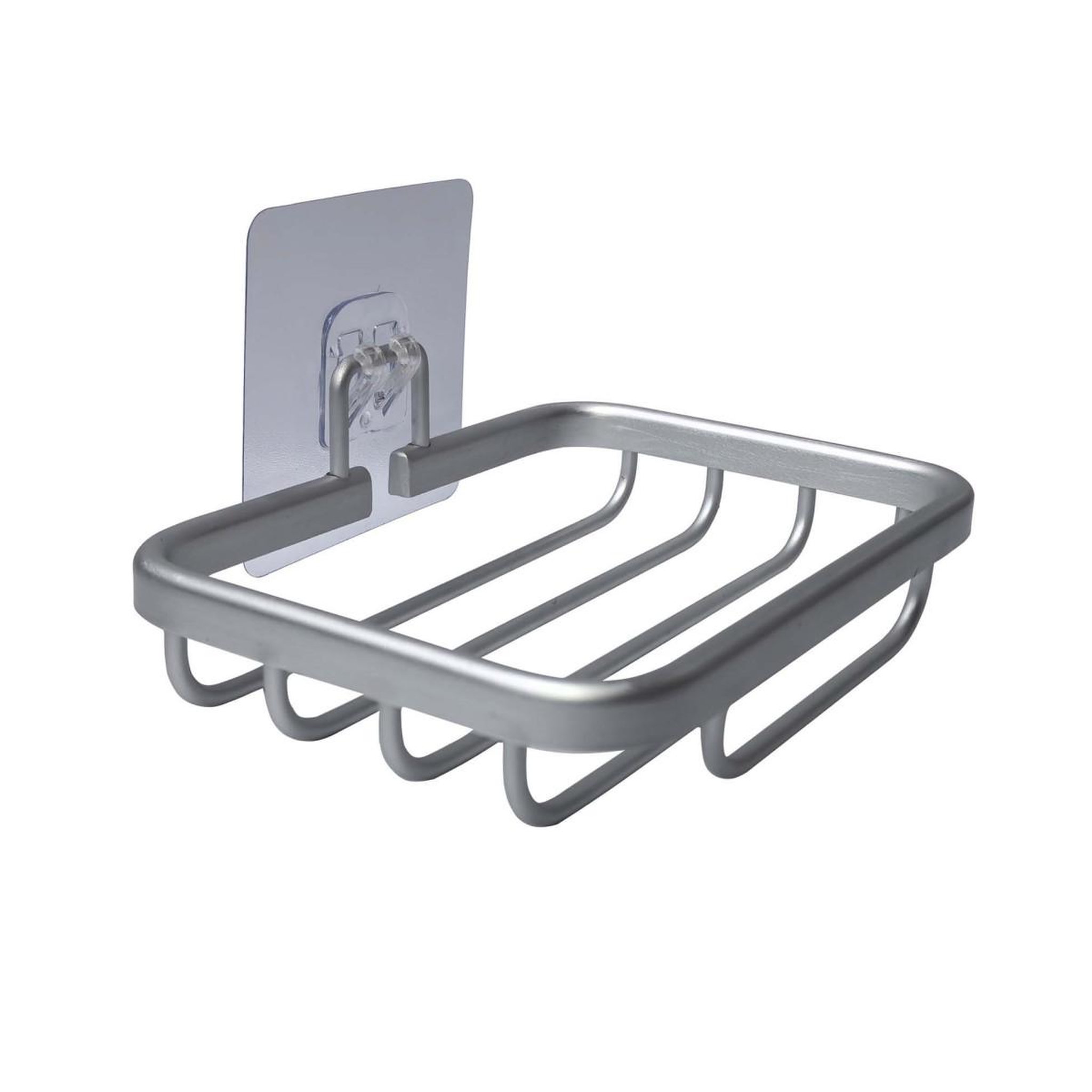 Voir la diapositive 2 : Douceur d'Intérieur Porte savon mural adhésif  filaire  14cm chrome