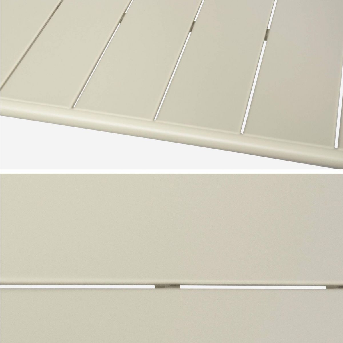 SWEEEK Table de jardin métal 6-8 places, Amelia 160x90xH72.5cm