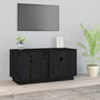 Voir la diapositive 1 : VIDAXL Meuble TV Noir 80x35x40,5 cm Bois de pin massif