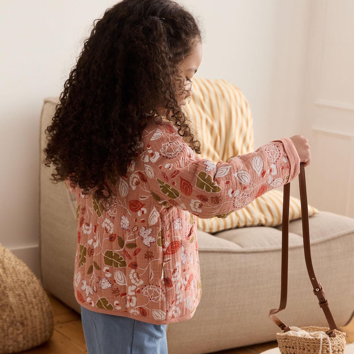 Petit Béguin Veste enfant en gaze de coton matelassé Mindanao