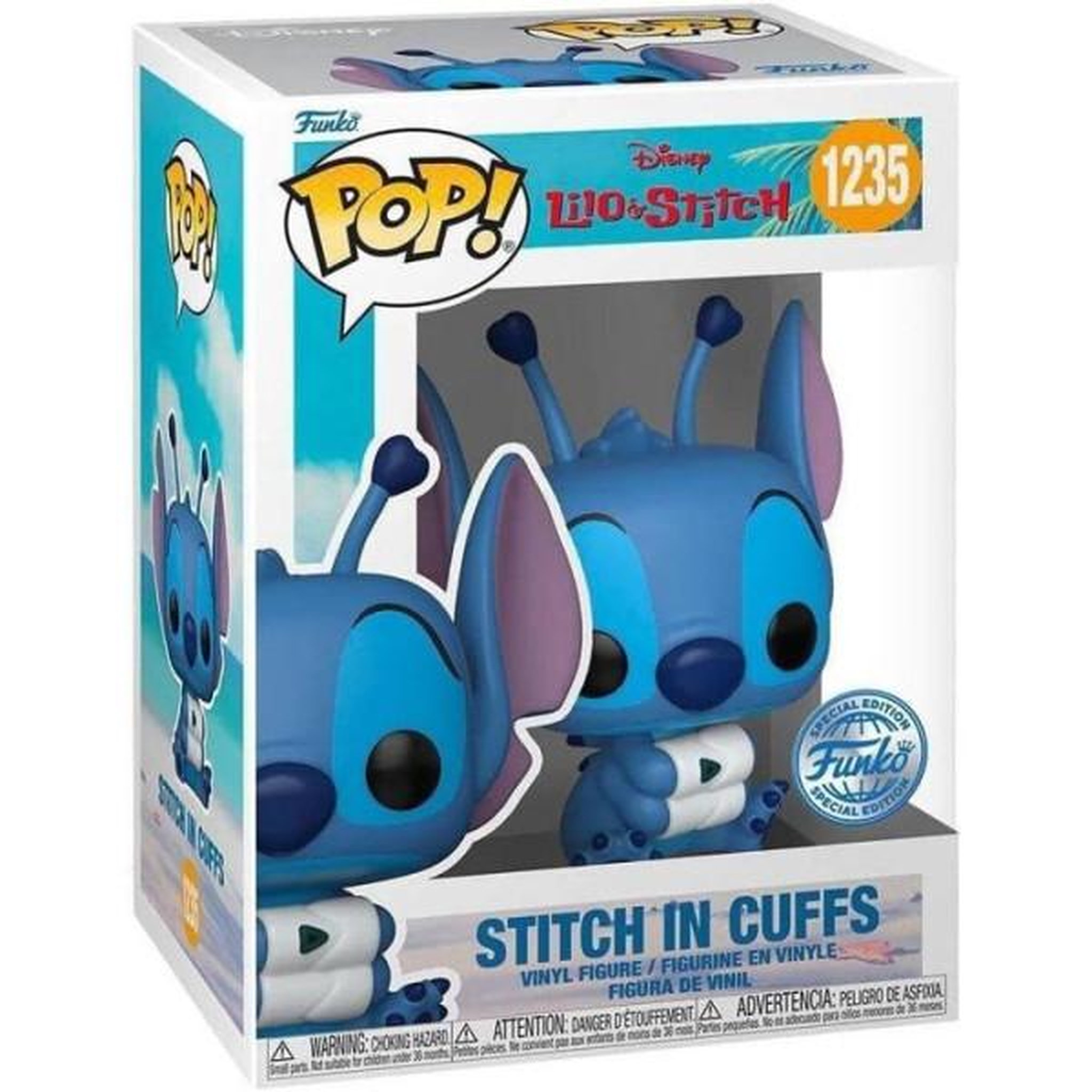 Funko Figurine POP - FUNKO - Lilo & Stitch - Stitch avec menottes - 9 cm - Pour enfants a partir de 3 ans