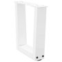 Voir la diapositive 4 : VIDAXL Pieds de table a manger forme V 2pcs blanc 30x(30-31,3)cm acier