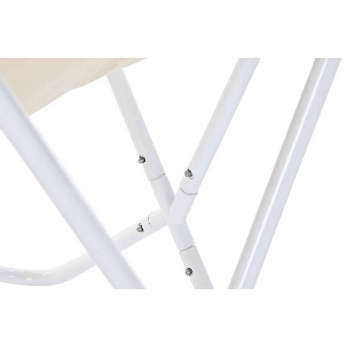 MARKET24 Chaise de jardin DKD Home Decor Blanc Orange Fer 74 x 65 x 90 cm