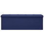 Voir la diapositive 3 : VIDAXL Banc de rangement pliable Bleu Faux lin