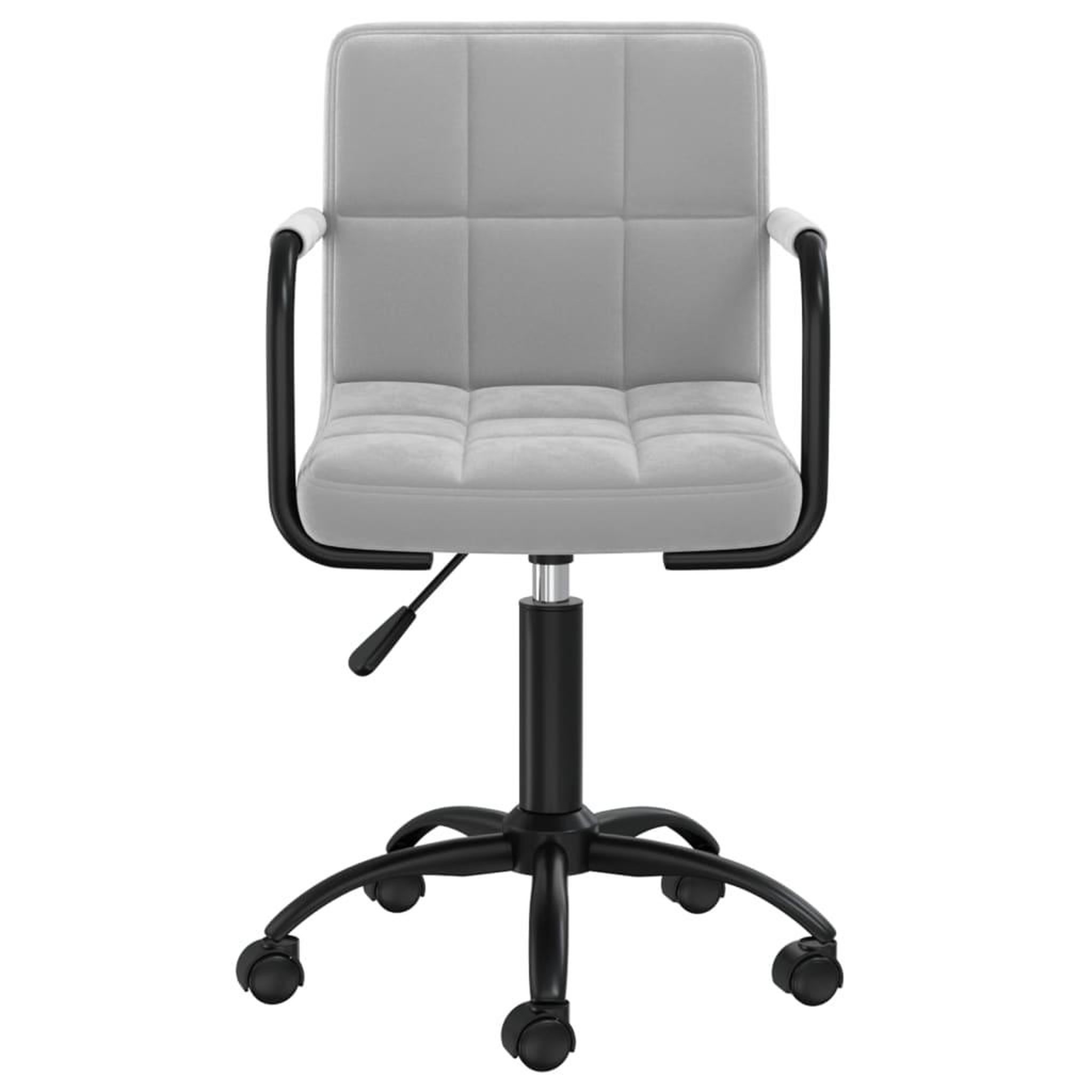 Voir la diapositive 3 : VIDAXL Chaises pivotantes a manger lot de 6 gris clair velours