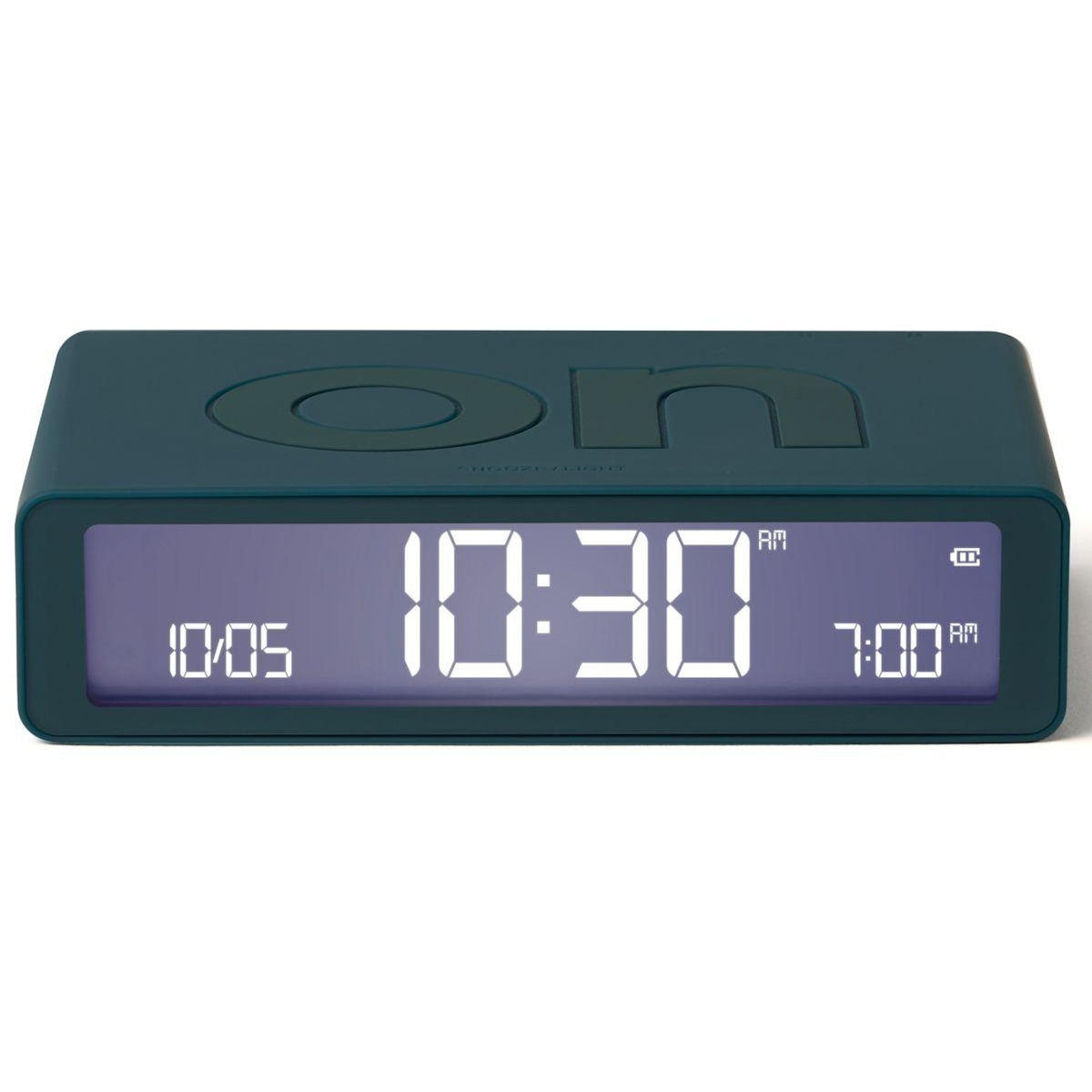 LEXON Réveil Flip Classic Rechargeable en USB-C Bleu