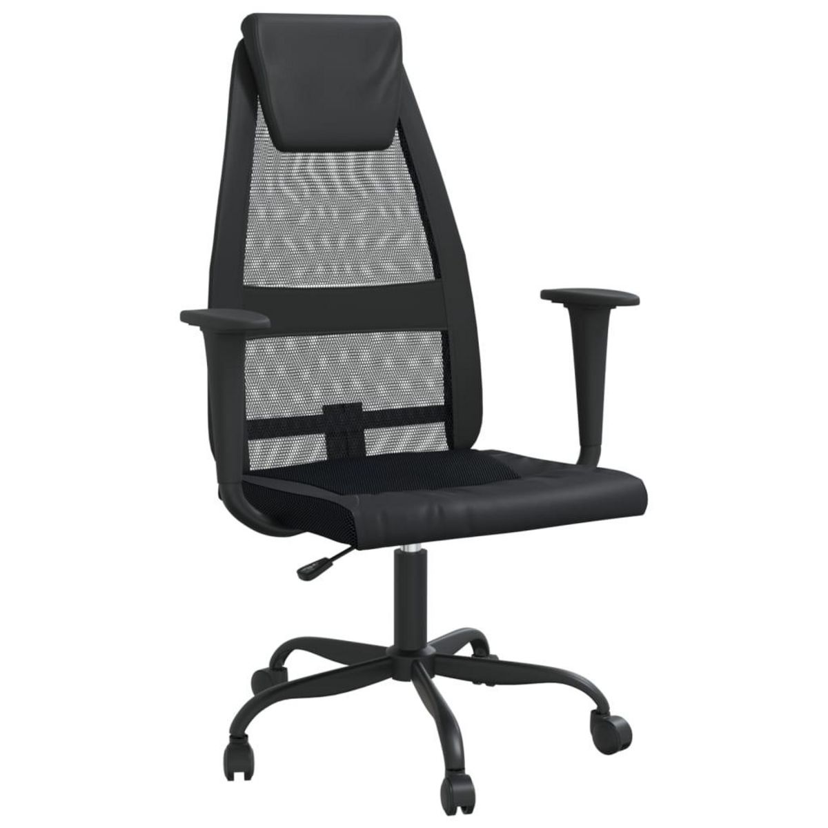 VIDAXL Chaise de bureau reglable en hauteur noir