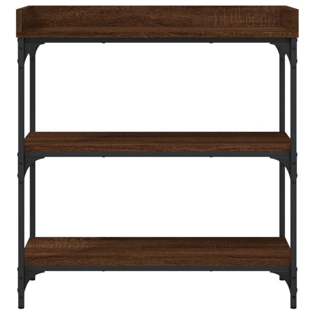 VIDAXL Table console avec etageres chene marron 75x30x80 cm