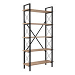 CONCEPT USINE Etagère moderne 5 espaces de rangement bois et métal 180cm ELYSIAN