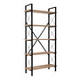 Voir la diapositive 1 : CONCEPT USINE Etagère moderne 5 espaces de rangement bois et métal 180cm ELYSIAN