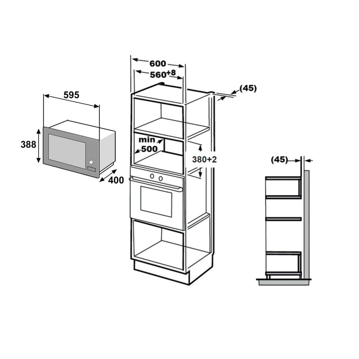Beko Micro-onde gril encastrable 25l 900w noir - BMGB25333X