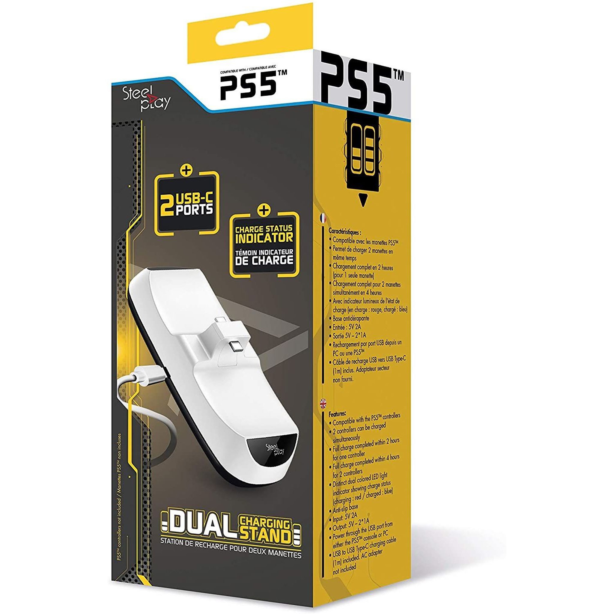 Voir la diapositive 4 : Station de Recharge 2 Manettes PS5