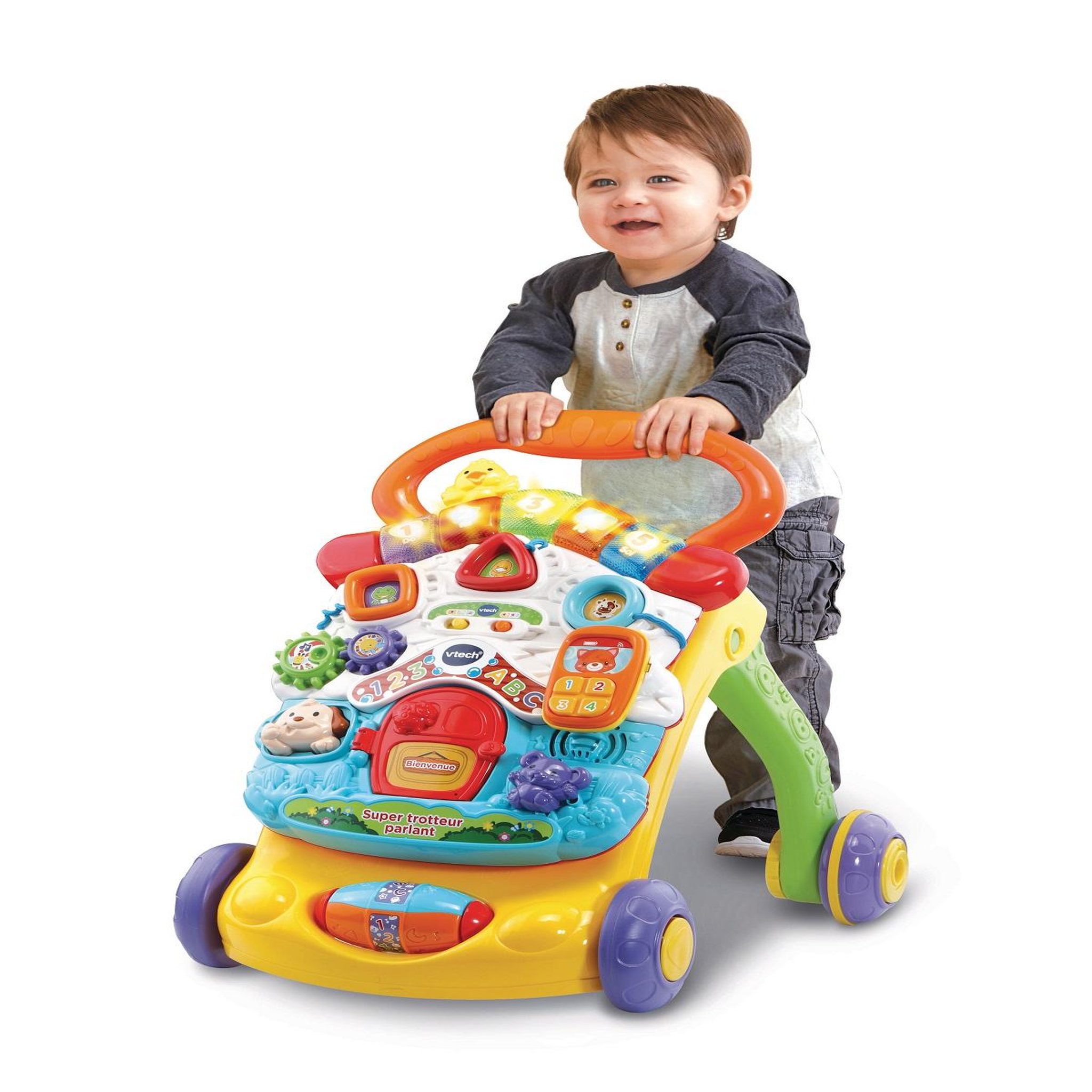 Voir la diapositive 3 : VTECH Super trotteur parlant 2 en 1 orange 