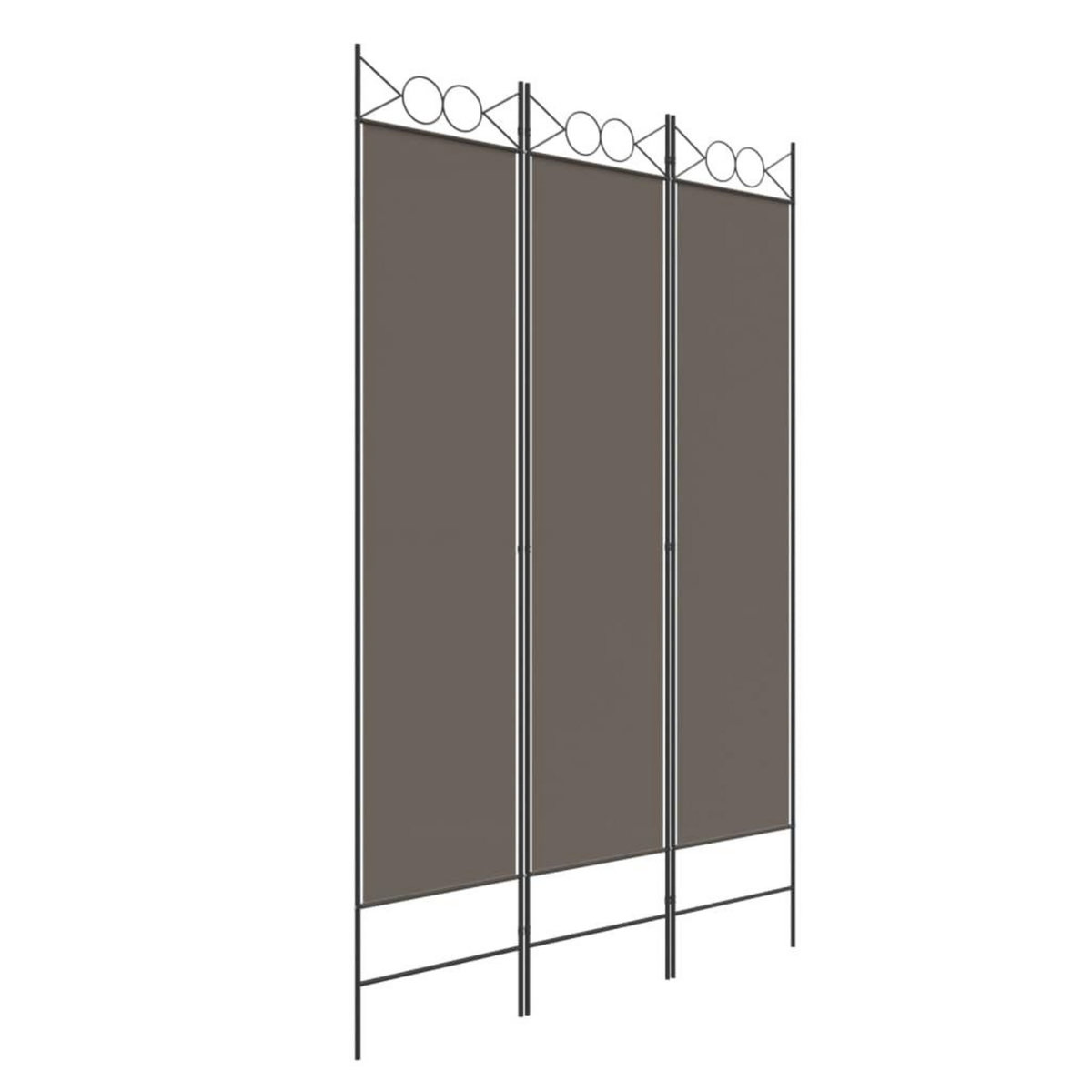 VIDAXL Cloison de separation 3 panneaux Anthracite 120x220 cm Tissu