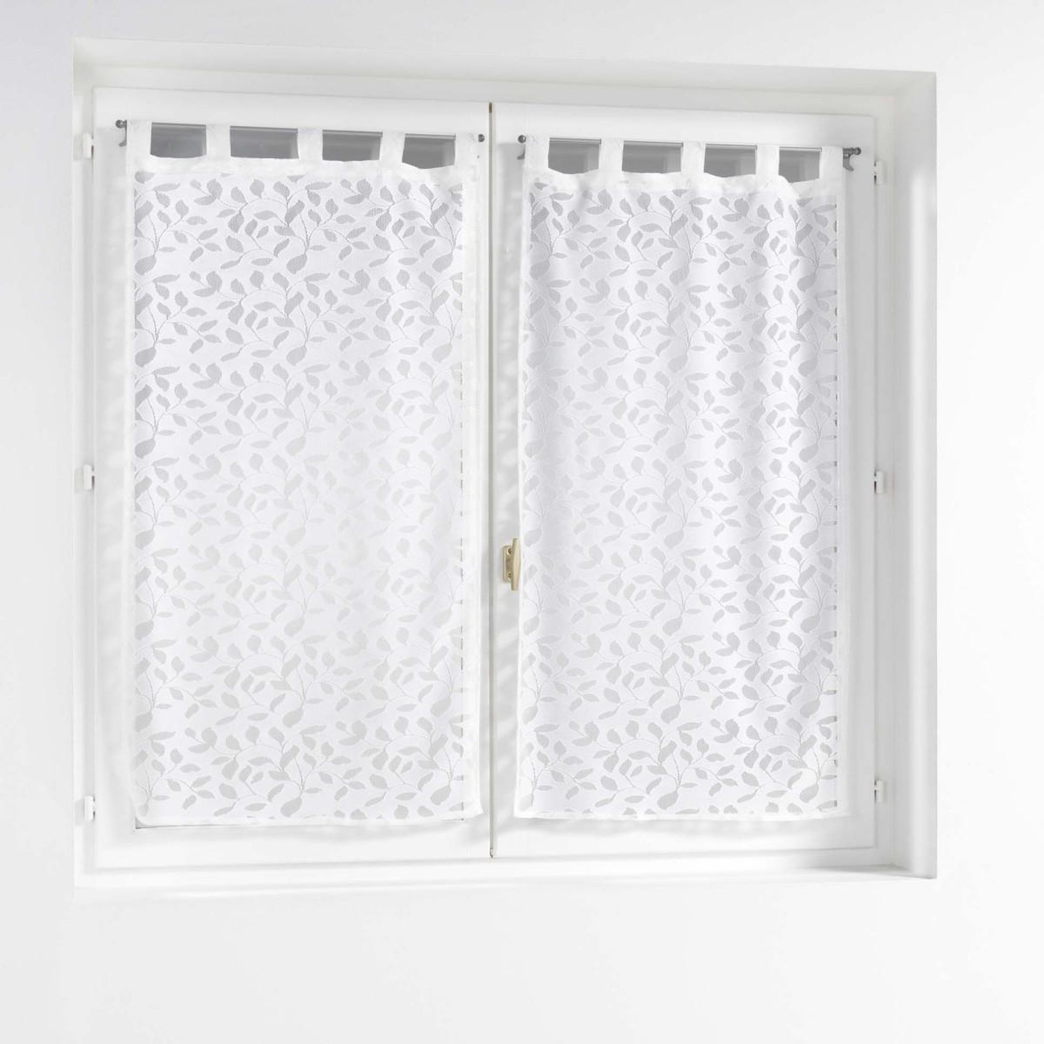 Douceur d'Intérieur Paire de voilages maille  manon  60x90cm blanc