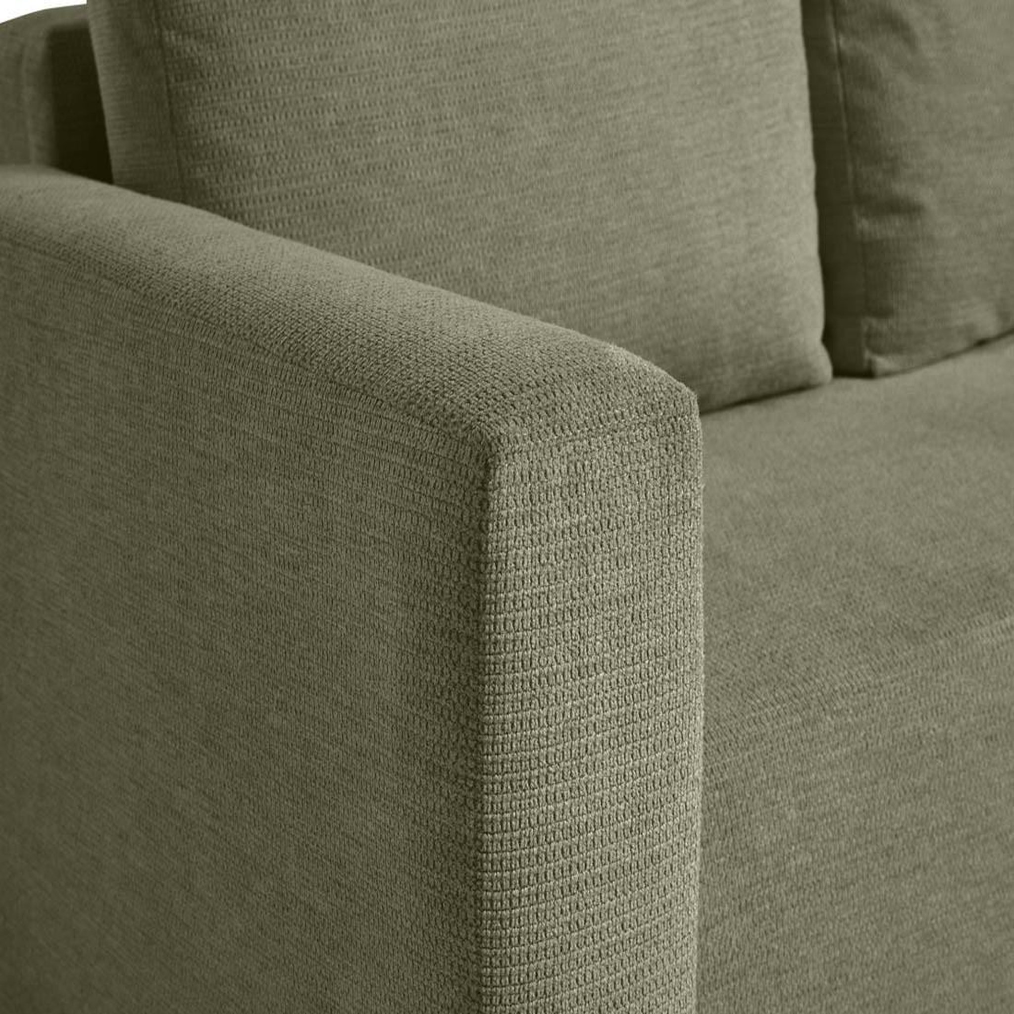 Voir la diapositive 6 : BEST MOBILIER Canopy - canapé d'angle réversible - 4 places - convertible avec coffre - en tissu texturé