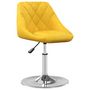Voir la diapositive 2 : VIDAXL Chaises pivotantes a manger lot de 4 jaune moutarde velours