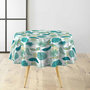 Voir la diapositive 1 : Paris Prix Nappe Toile Cirée Ronde Imprimé  Plantania  160cm Bleu