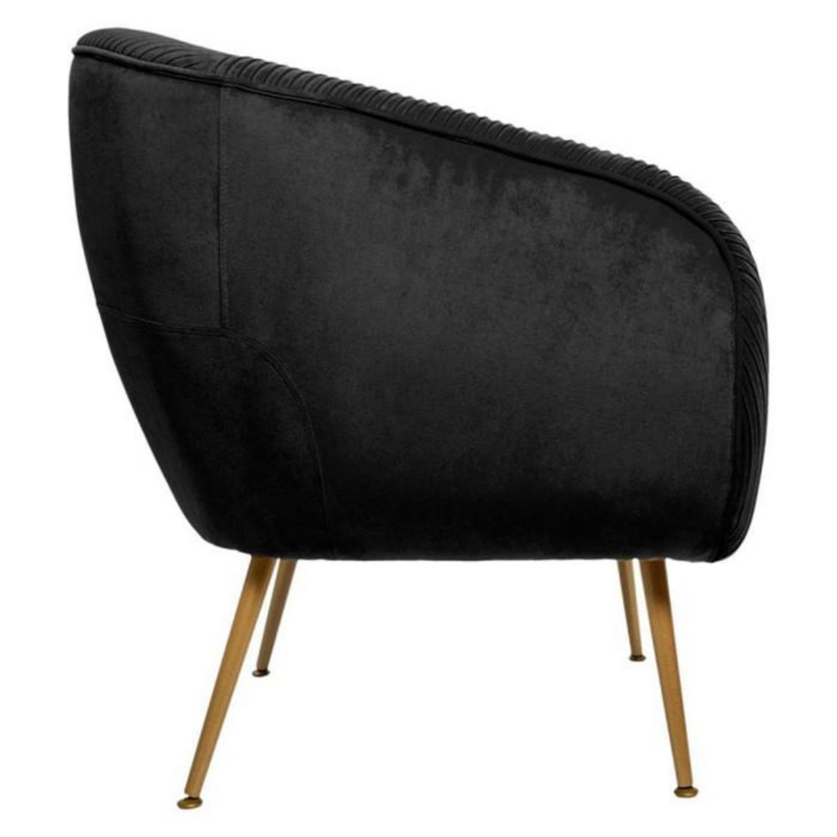 Paris Prix Fauteuil Design en Velours  Solaro  78cm Noir