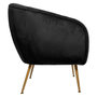 Voir la diapositive 2 : Paris Prix Fauteuil Design en Velours  Solaro  78cm Noir