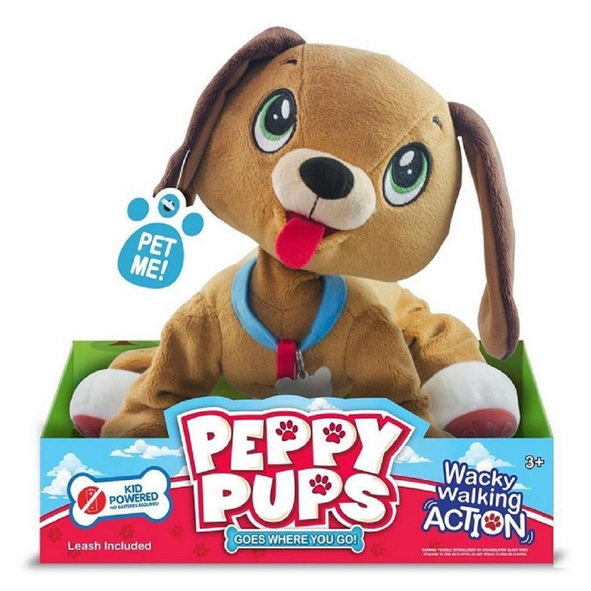 GP TOYS Peluche Les Toufous Chien Marron Asst Peppy Pups