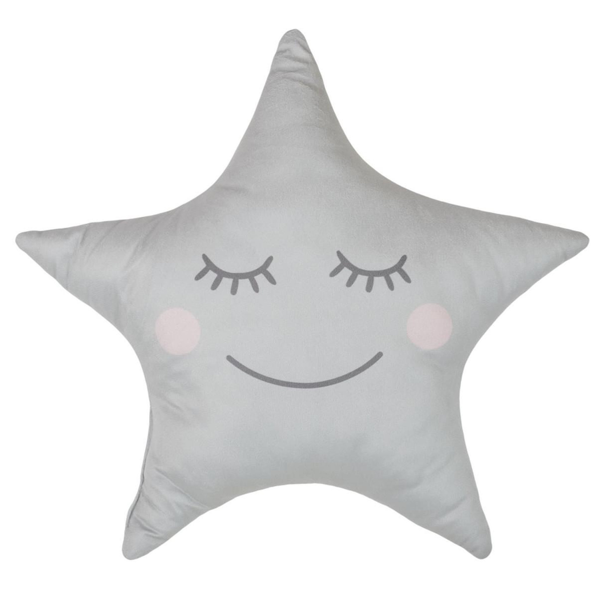 Voir la diapositive 1 : HOME DECO KIDS Coussin déco enfant  étoile  37x44cm gris