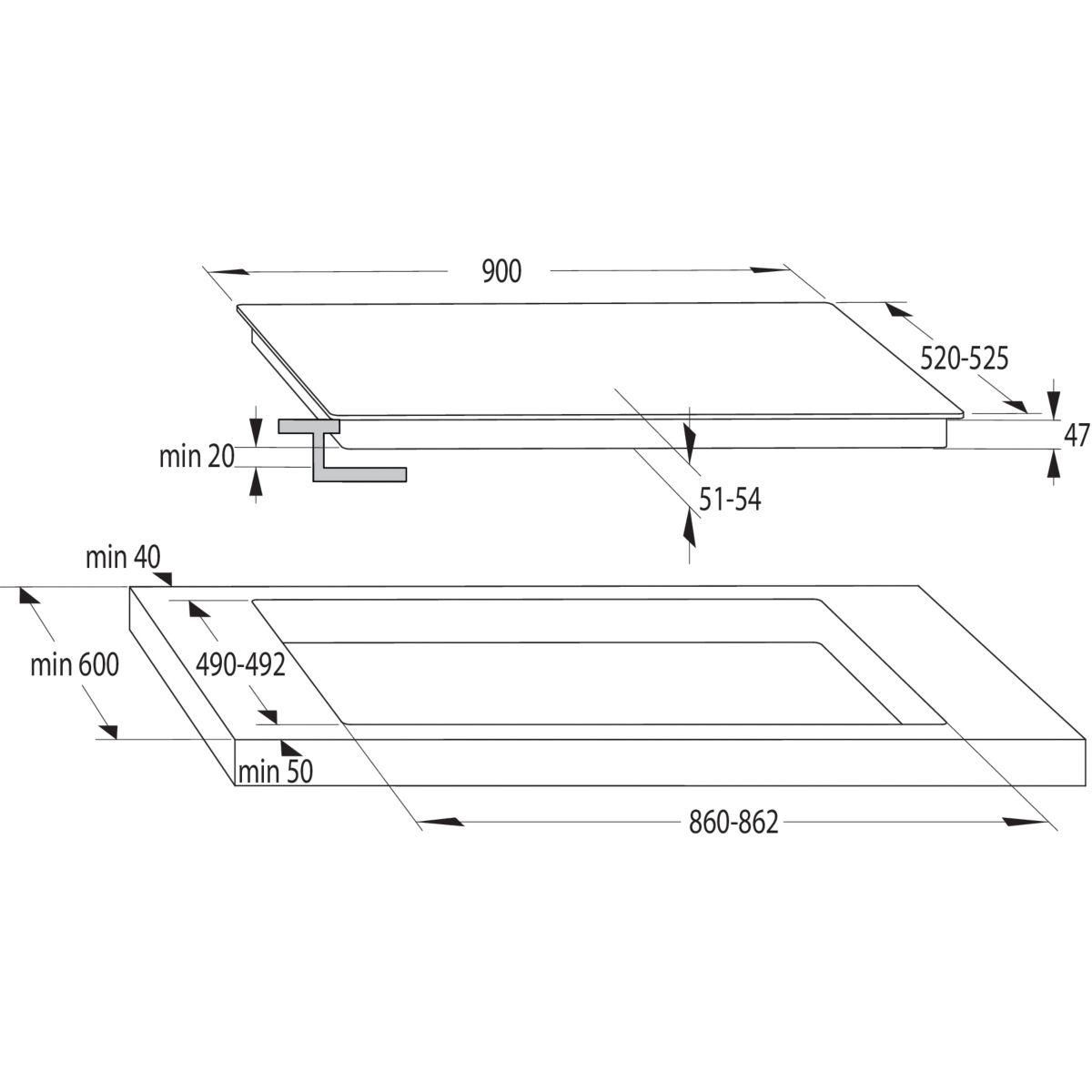 GORENJE Table vitrocéramique ECS959BCSC XL