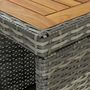 Voir la diapositive 4 : VIDAXL Ensemble de bar de jardin 5 pcs et coussins Resine tressee Gris