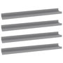 Voir la diapositive 2 : VIDAXL Etageres murales 4 pcs Gris 60x9x3 cm