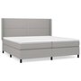 Voir la diapositive 2 : VIDAXL Sommier a lattes de lit avec matelas Gris clair 200x200cm Tissu