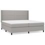 Voir la diapositive 2 : VIDAXL Sommier a lattes de lit avec matelas Gris clair 200x200cm Tissu