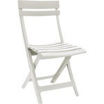 GRILL ME Chaise pliante Miami - GROSFILLEX - Blanc - Résistante aux intempéries et peu encombrante