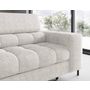 Voir la diapositive 5 : BEST MOBILIER Elisa - canapé d'angle gauche 5 places convertible avec coffre et têtières réglables en tissu bouclette