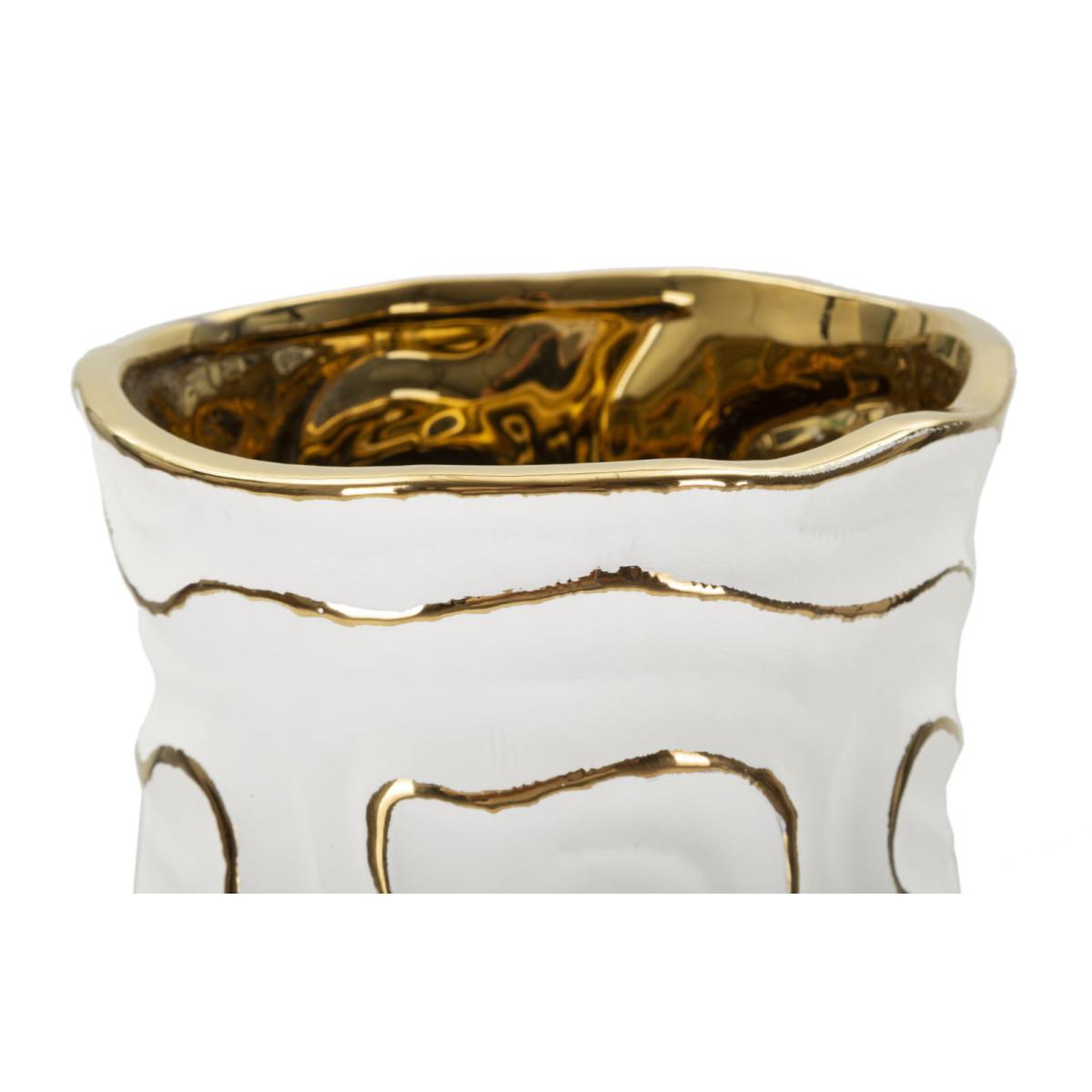 Voir la diapositive 3 : Paris Prix Vase design en céramique  adore  32cm blanc