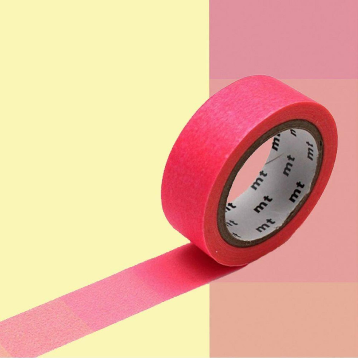 Masking Tape (MT) Masking tape dégradé fluo rose et jaune - 1,5 cm x 7 m