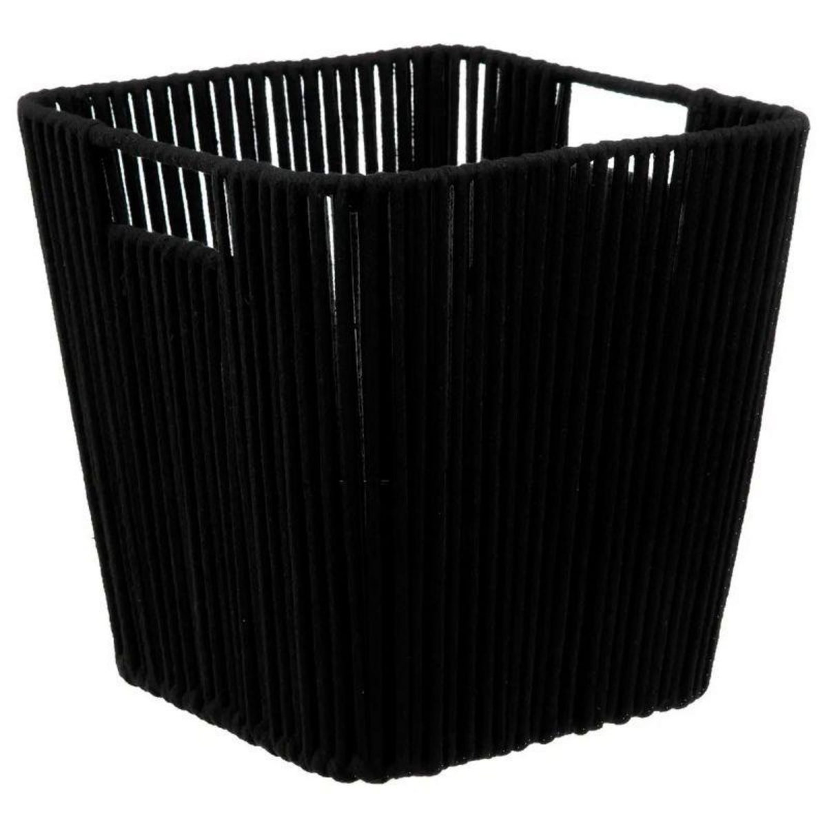  Panier de Rangement Carré  Manille  31x31cm Noir