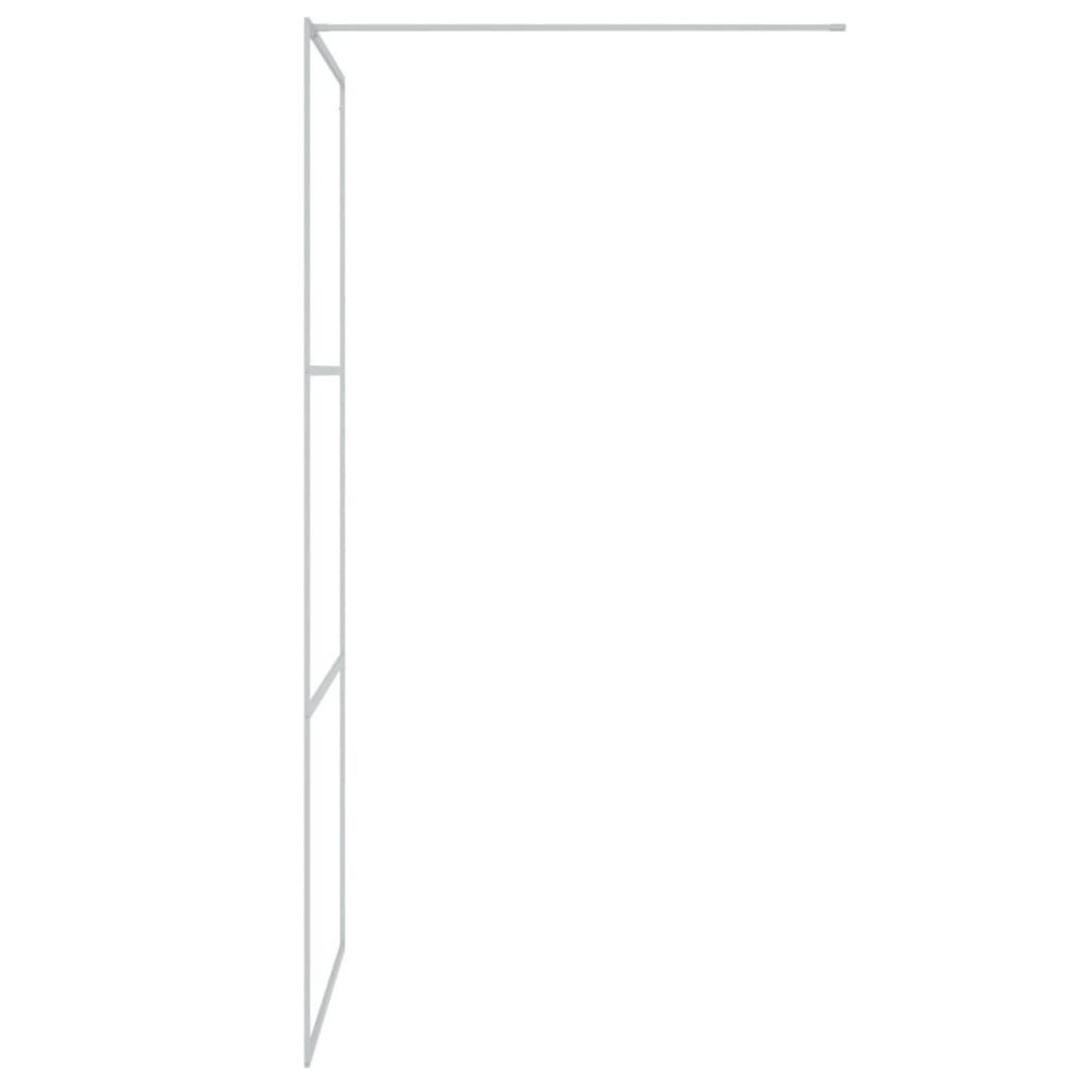 VIDAXL Paroi de douche Argente 90x195 cm Verre ESG transparent